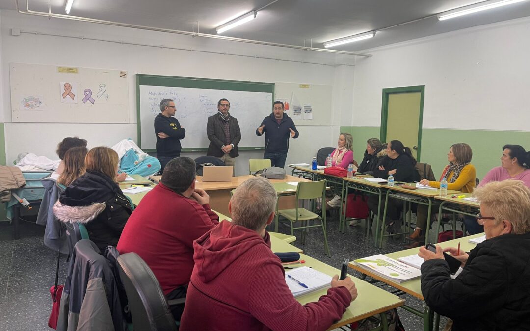 visita del alcalde a los alumnos