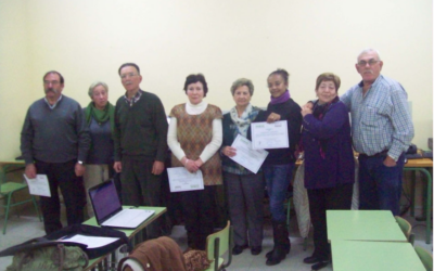 Pensionistas y jubilados de Cózar finalizan un curso de informática
