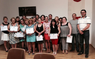 Finalización y entrega de diplomas del curso de atención sociosanitaria en Castellar de Santiago