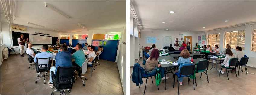 La alcaldesa de Castellar de Santiago visita los cursos de Bombero Forestal y Movilización de Enfermos